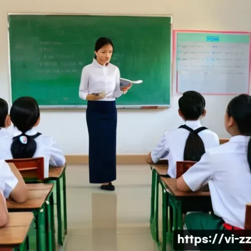 Home 33 생성적 대화법의 다양한 활용 방안 - A vibrant classroom scene in a Vietnamese high school where diverse students actively engage in a ge...